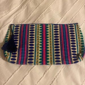 Printed cloth clutch